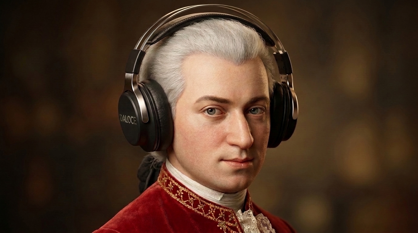 Mozart so slúchadlami